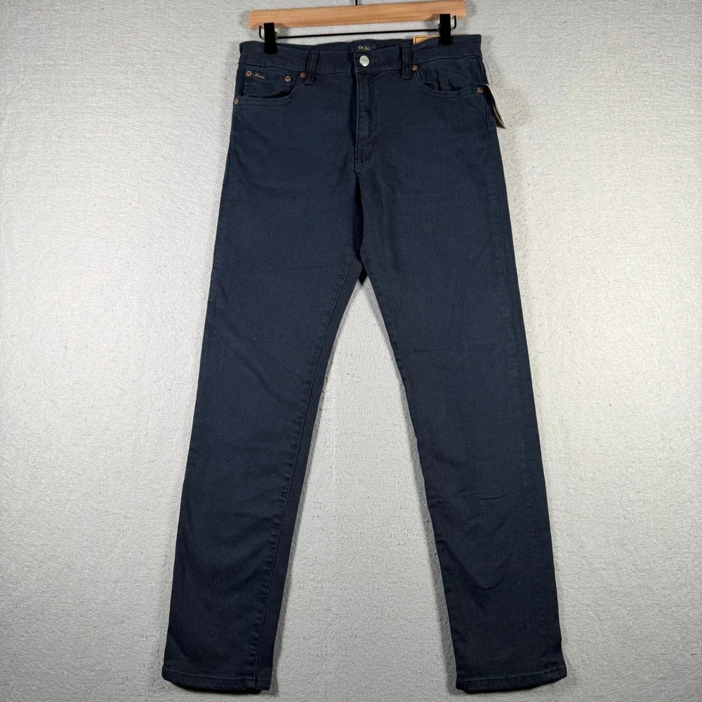 Polo Ralph Lauren Kids Sullivan Slim Navy Blue Stretch Jeans Size 18 NWT